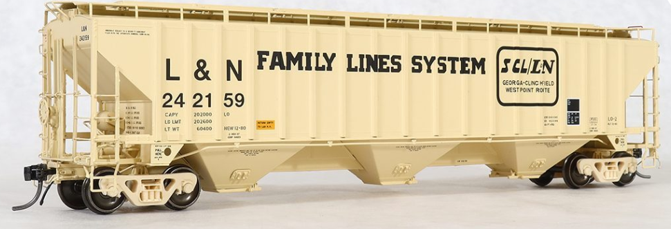 Tangent Scale Models 20053-01 HO Scale - Pullman-Standard PS-2CD 4750 Covered Hopper LN Family Lines “Original 12-1980” #242054