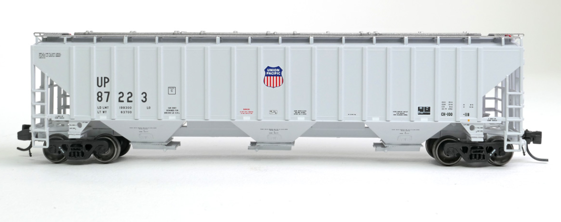 Tangent Scale Models 81012-07 N Scale - Trinity Industries Inc 4750CuFt Covered Hopper Union Pacific (UP) “Delivery Gray 10-1993” #87265