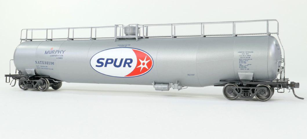 Tangent Scale Models 31162-01 HO Scale - 33,000 Gallon Dual Diameter LPG/AA Tank Car NATX “Murphy SPUR Delivery 1965” NACC 1963 Design #32136