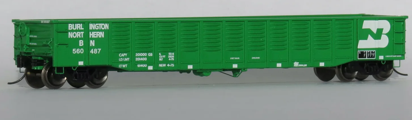 Trainworx 25211-23 N Scale - 52'6" Corrugated Gondola Burlington Northern #560770