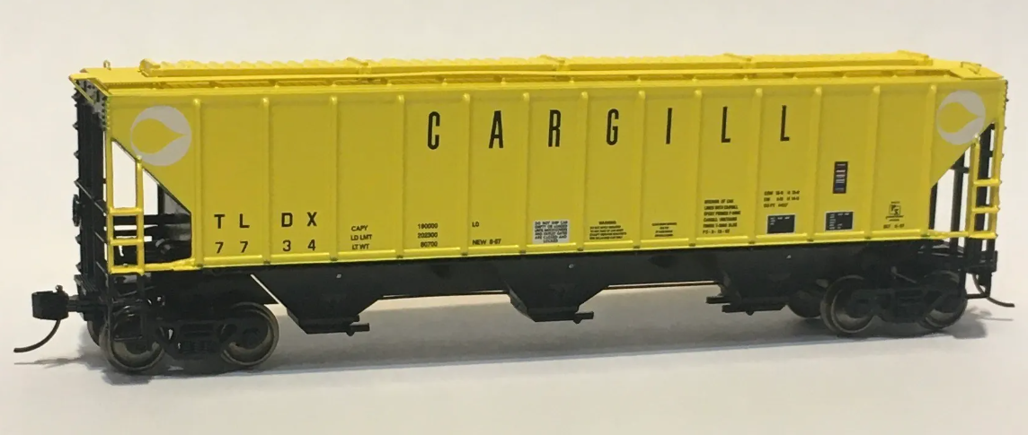 Trainworx 24455-06 N Scale - PS-4427 Covered Hopper Cargill #7802