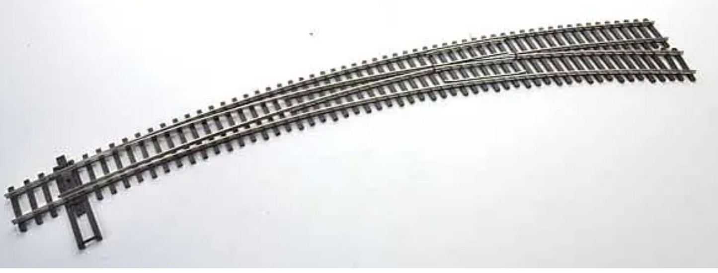Walthers 948-83064 HO Scale - Code 83 Nickel Silver DCC-Friendly Curved 24" & 28" Radi Right Hand Turnout
