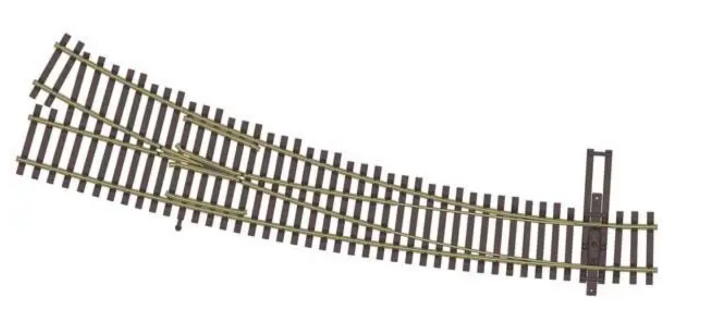 Walthers 948-83068 HO Scale - Code 83 Nickel Silver DCC-Friendly Curved 24" & 36" Radii Right Hand Turnout