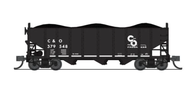 Broadway Limited BLI 7152 N Scale - 3-Bay Hopper C&O #379548