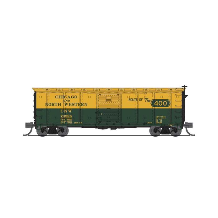 Broadway Limited USRA 40ft Steel Boxcar 2-Pack BLI# 7276 Chicago & Northwestern N Scale