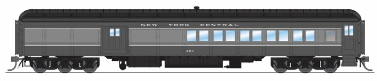 Broadway Limited BLI9743 HO Scale NYC Baggage-Combine Car #254, Two-tone Gray