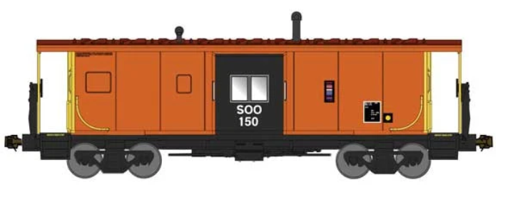 Bluford Shops 44270 N Scale - Bay Window Caboose Soo Line Bandit #150