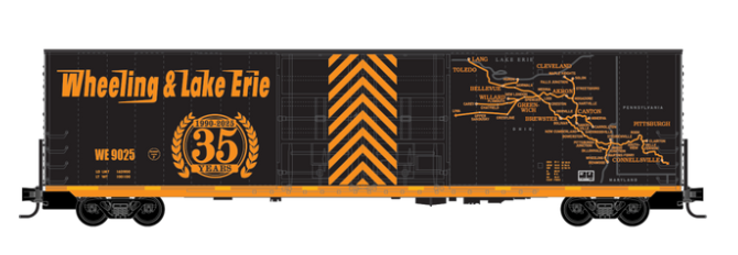 MicroTrains Line 102 00 330 N SCALE - Wheeling & Lake Erie 35th Anniversary 60' Boxcar