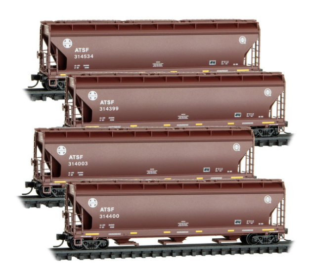 MicroTrains Line 983 00 237 - N SCALE ATSF 4-Car Runner Pack