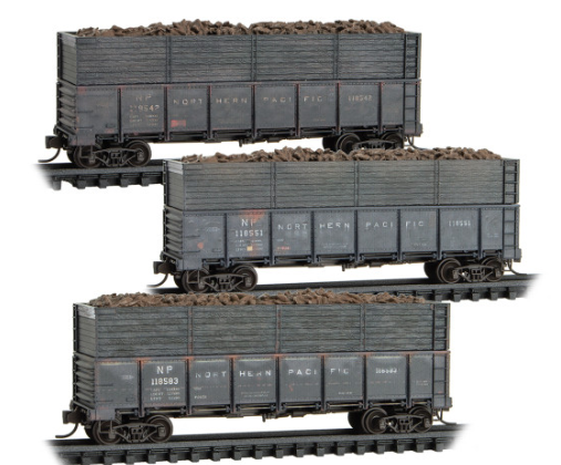MicroTrains Line 983 02 248 N SCALE - Gondola, Sugar Beet - Northern Pacific - 3-Pack (Copy)