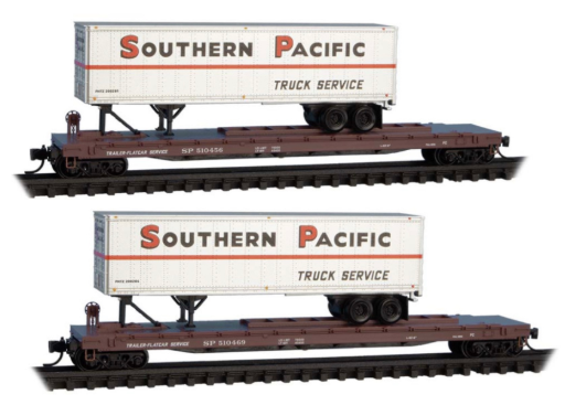 MicroTrains Line 983 02 279 N SCALE - Southern Pacific Flatcar, 60 Foot 2-Pack