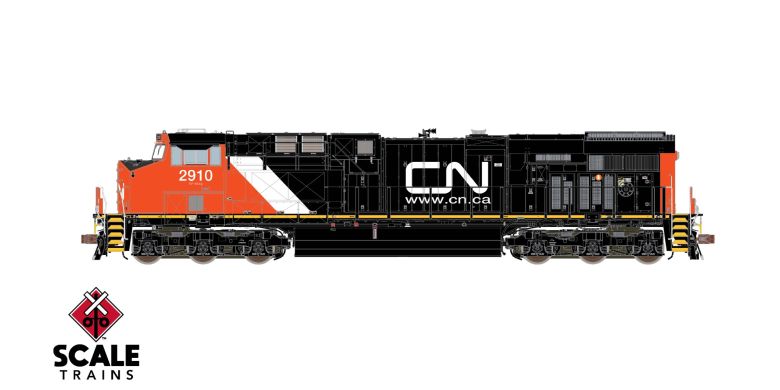 Scale Trains Rivet Counter ES44AC Factory DCC & Sound Canadian National #2800 HO Scale