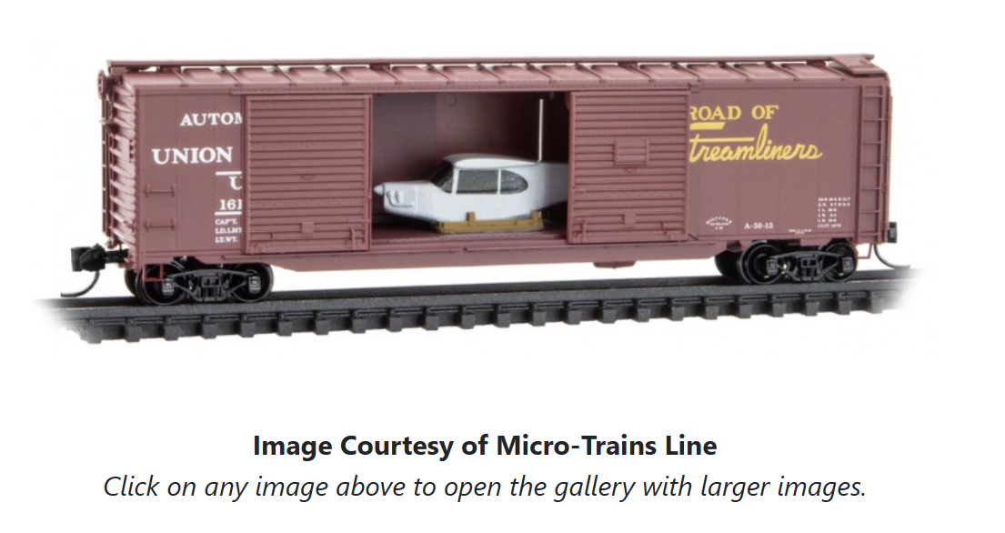 MicroTrains Line 078 00 031 N SCALE -Union Pacific Boxcar, 50 Foot, Steel, Double Door