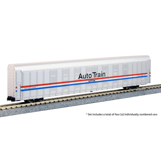 Kato Autorack Amtrak Auto Train Phase III 4 Car Set #2 N Scale