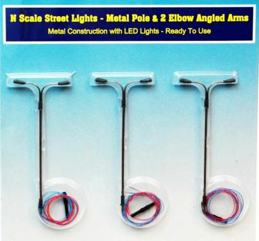 RIH (Rock Island Hobby) Elbow Arms Light Poles N Scale