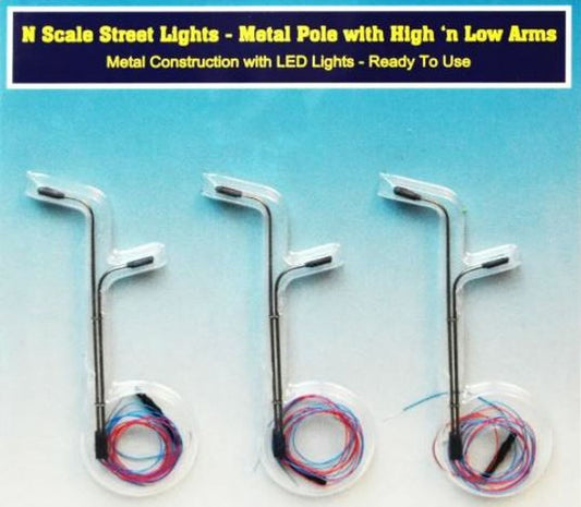 RIH (Rock Island Hobby) High/Low Arms Light Poles N Scale