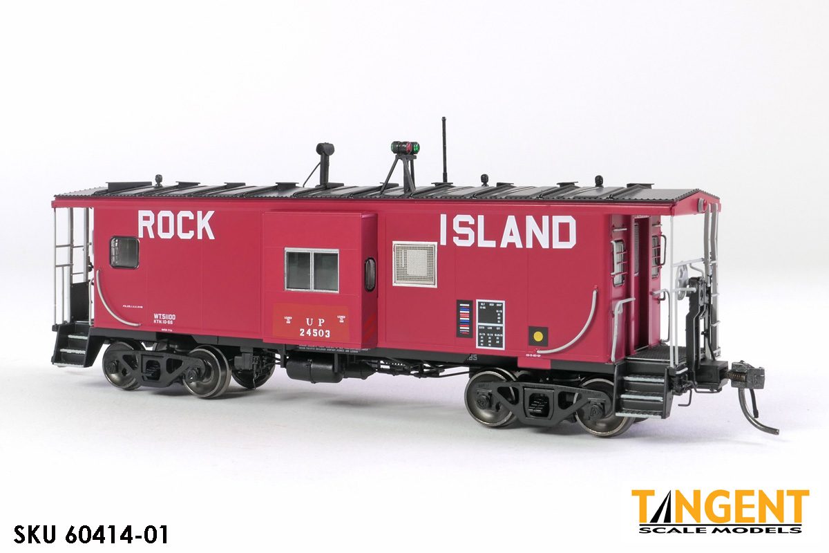 Tangent Scale Models HO Scale ICC Bay Window Caboose C&NW Lease Rock Island #24503