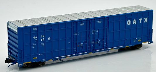 Aurora Miniatures 602081 N Scale - Greenbrier 7550cf 60' Plate F Boxcar BKTY (GATX Blue) 76812