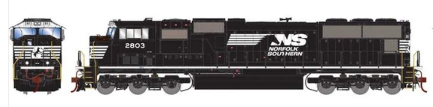 Athearn Genesis ATHG 69316 HO Scale - SD75M DCC/Sound Norfolk Southern #2802