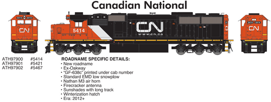 Athearn SD60 DCC Ready Canadian National #5421 HO Scale