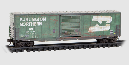 Micro-Trains by Atlas 180 144 480 N Scale - 50' Boxcar Weathered Burlington Northern #246038