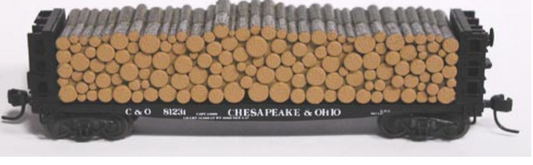 Atlas 50006945 N Scale - 42' Pulpwood Flatcar with Load Chesapeake & Ohio #81862