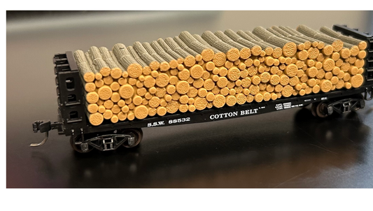 Atlas 500069459 N Scale - 42' Pulpwood Flatcar with Load Cotton Belt #88543