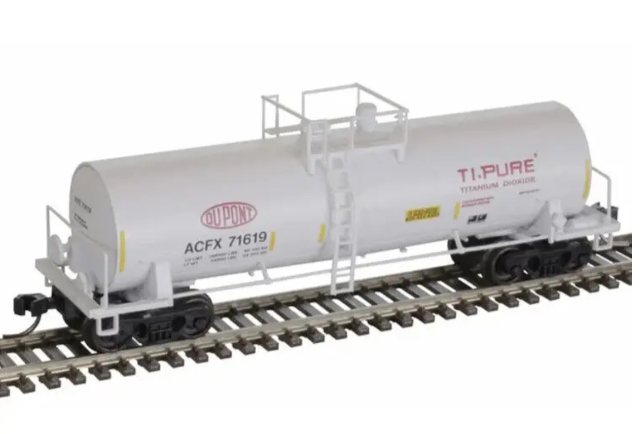 Atlas Master Line 50006152 N Scale - Dupont TiPure Kaolin Tank Car ACFX #71619
