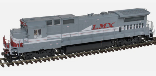 Atlas 10004317 HO Scale DASH 8-39B DCC Lok Sound LMX General Electric Leasing (gray, white, red) w/Ditch Lights #8582