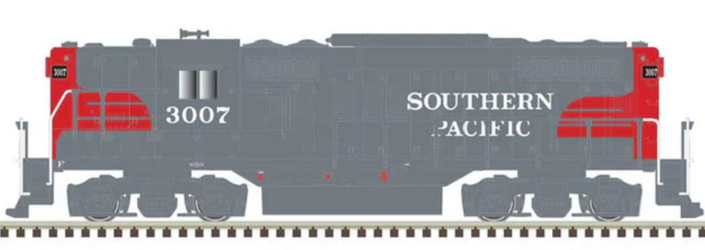 Atlas Master Line 40005358 N Scale - GP9 w/Torpedo Tubes DC/Silent (DCC Ready) Southern Pacific #3005 (gray, red)