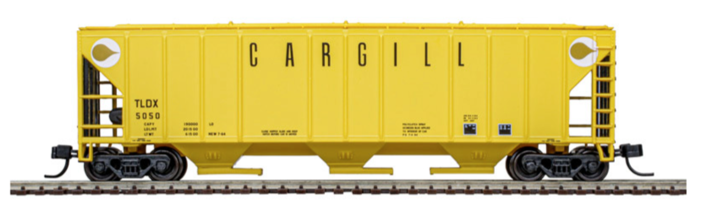 Atlas Master 50006797 N Scale - PS4427 3-Bay Covered Hopper Cargill (TLDX) (Yellow/White/Black) #2831