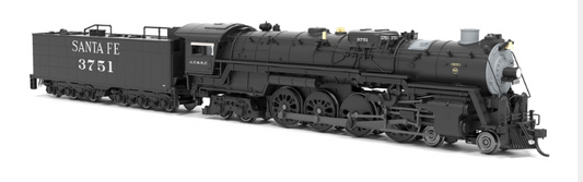 Broadway Limited BLI 9400 N Scale - 4-8-4 Steam Engine DCC/Sound and Smoke, Santa Fe #3751