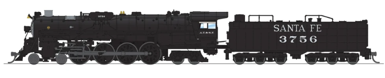 Broadway Limited BLI 9401 N Scale - 4-8-4 Steam Engine DCC/Sound and Smoke, Santa Fe #3756