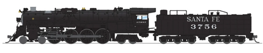 Broadway Limited BLI 9415 N Scale - 4-8-4 Steam Engine DC/Silent Santa Fe #3761