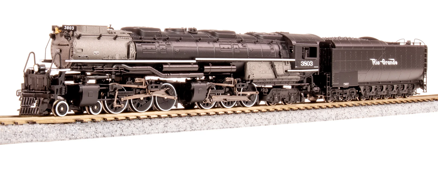 Broadway Limited Imports BLI #6987 Steam Engine - Challenger BLACK & GRAPHITE, COAL TENDER, PARAGON4 SOUND/DC/DCC, SMOKE DRG&W #3803 N Scale