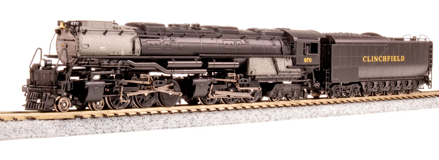 Broadway Limited Imports BLI #6989 Steam Engine - Challenger BLACK & GRAPHITE, COAL TENDER, PARAGON4 SOUND/DC/DCC, SMOKE Clinchfield N Scale