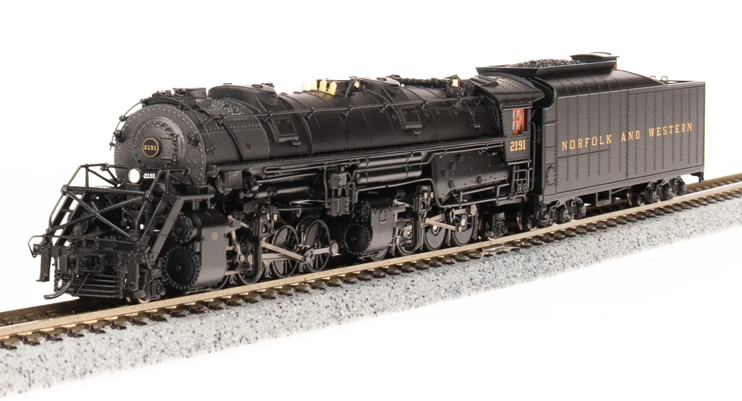 Broadway Limited BLI 7220 N Scale - Y6b 2-8-8-2 Steam Engine DCC/Sound Norfolk & Western #2191