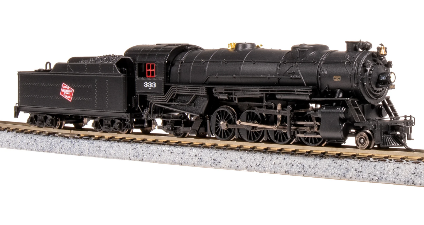 Broadway Limited BLI 7836 N Scale - USRA Heavy Mikado DCC/Sound Milwaukee Road #333