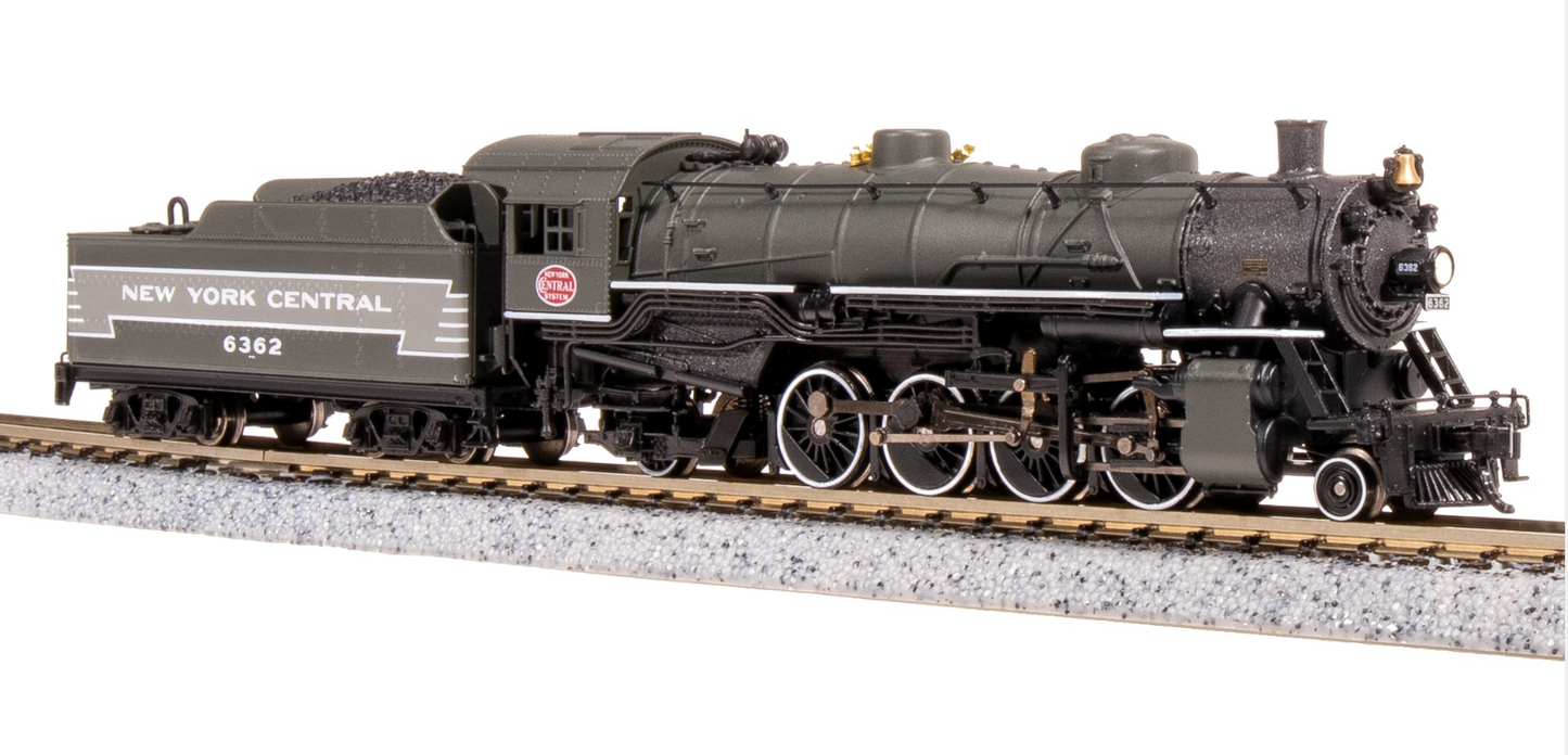 Broadway Limited BLI 7858 N Scale - USRA Light Mikado DCC/Sound NYC #6362 Two-Tone Gray