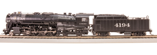 Broadway Limited Imports (BLI#7893) Steam Engine - ATSF 2-8-4 Berkshire, T1a #4196, 4-axle Tender, Disk Main Driver Paragon4 Sound/DC/DCC, Smoke, HO Scale
