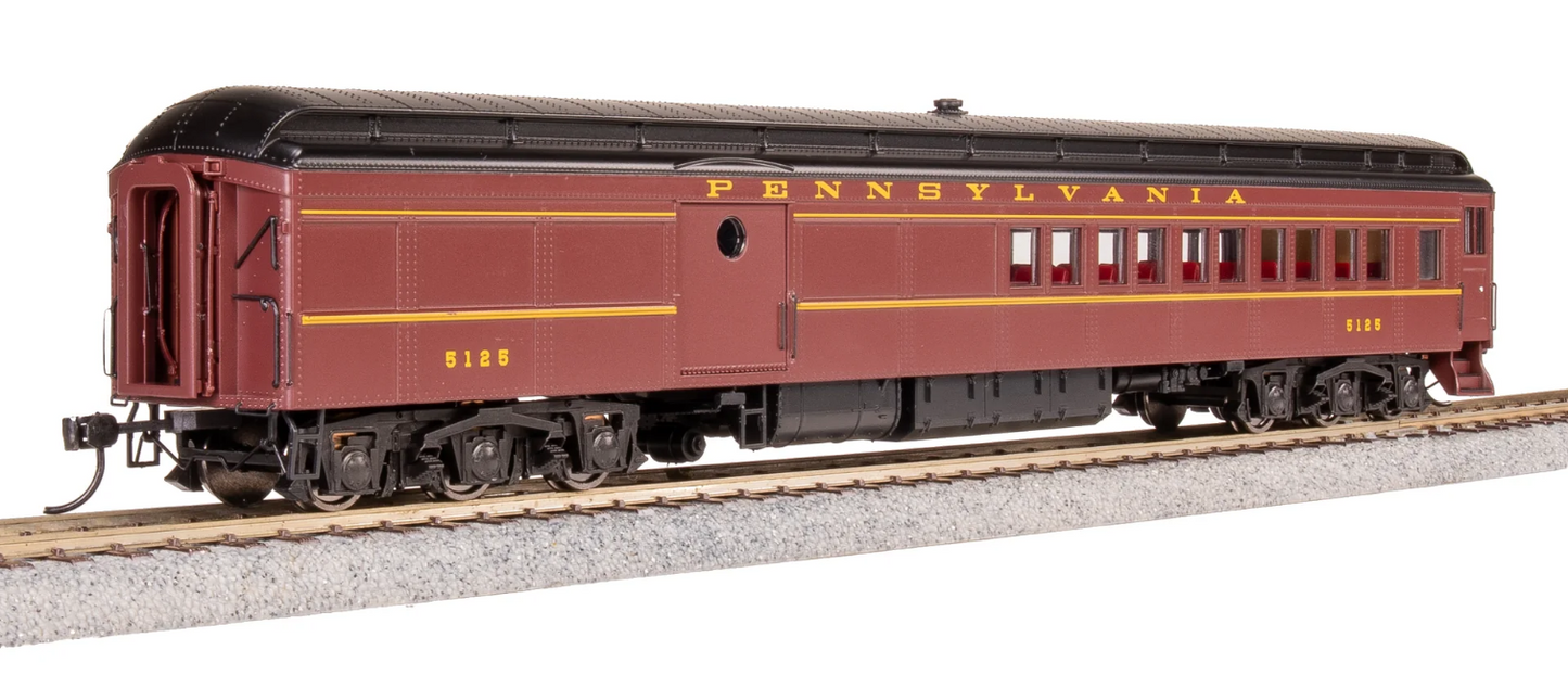 Broadway Limited 8985 HO Scale - PB70 Coach-Baggage Combine, PRR 5125, 1950's Paint