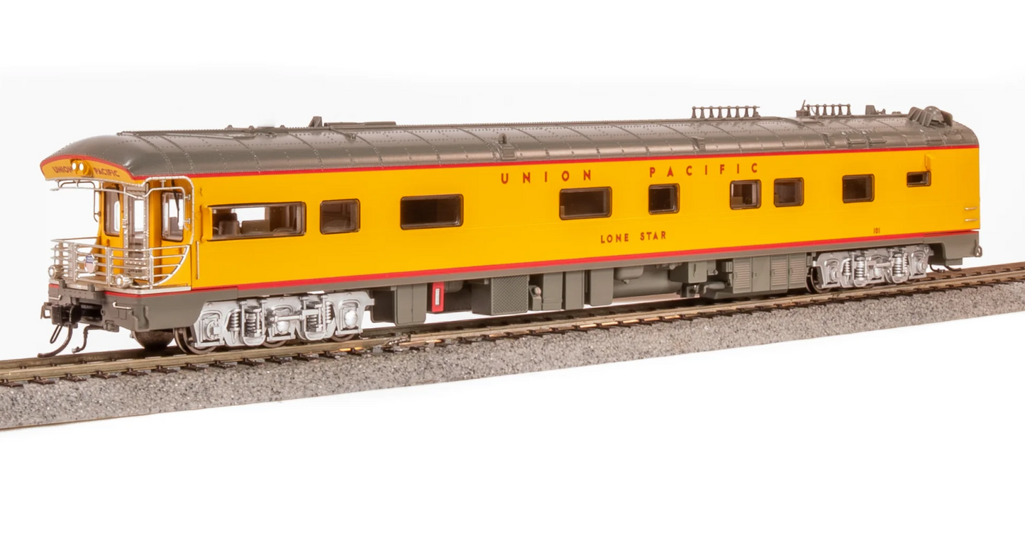 Broadway Limited 9590 HO Scale - Union Pacific Business Car, "Lone Star", 2001-2017 Appearance, UP Shield on Rear UP #101