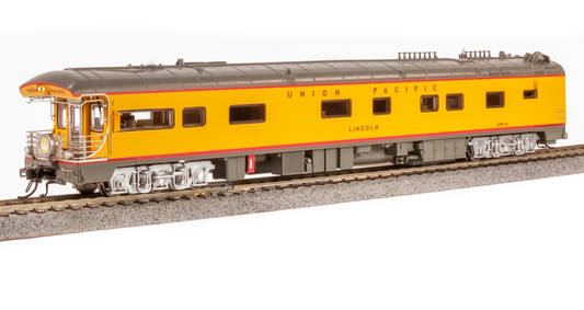 Broadway Limited 9594 HO Scale - Union Pacific Business Car, "Lincoln", Yellow "Building America" Drumhead UP #101