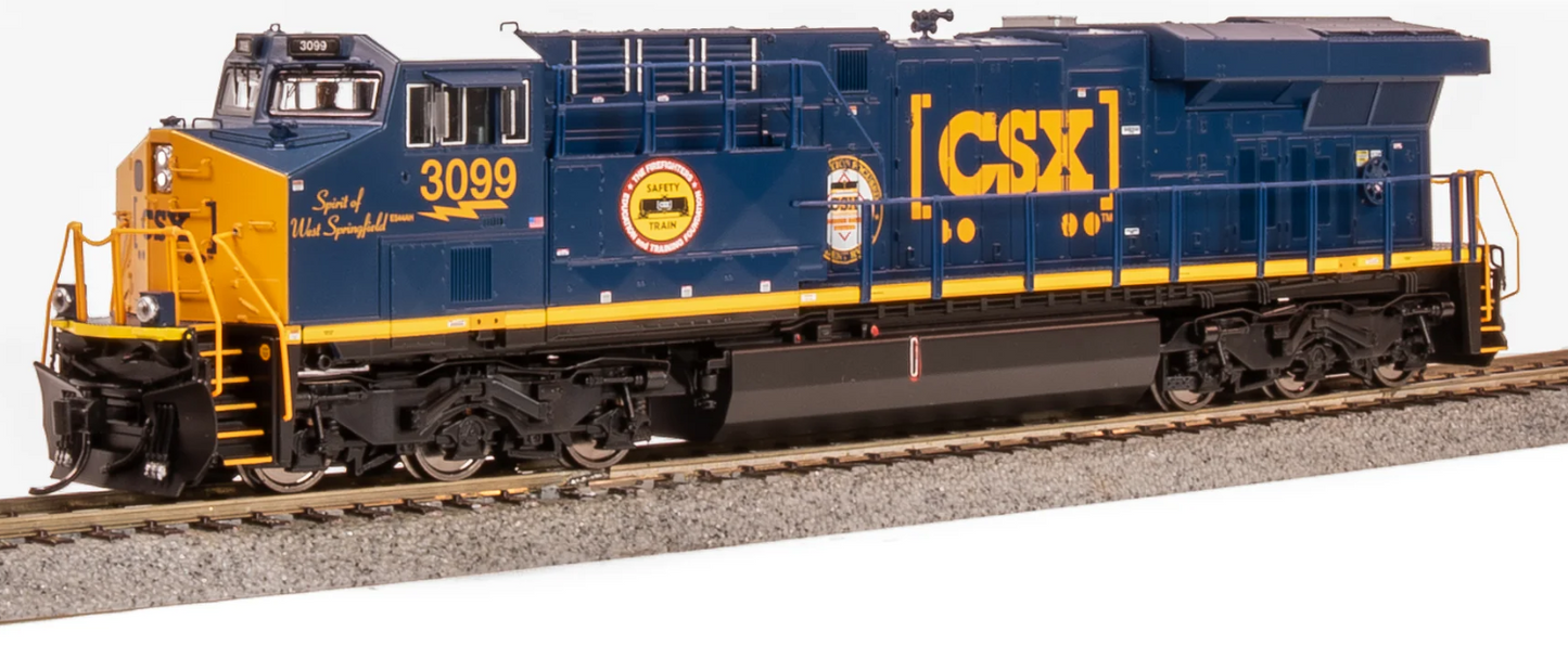 Broadway Limited BLI 9866 HO Scale - ES44AC CSX "Spirit of West Springfield" Paint DCC/Sound w/ Smoke #3099