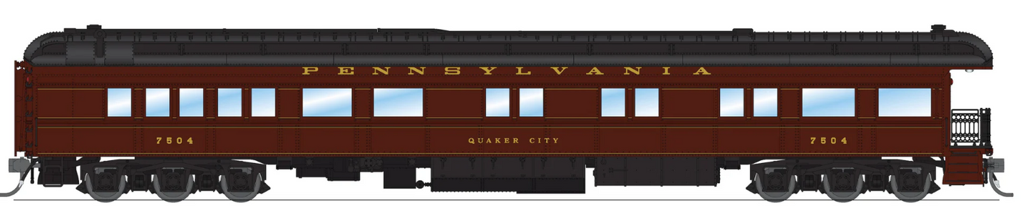 Broadway Limited HO 8971 Z74D Business Car, PRR 7504, "Quaker City", Late 1940's