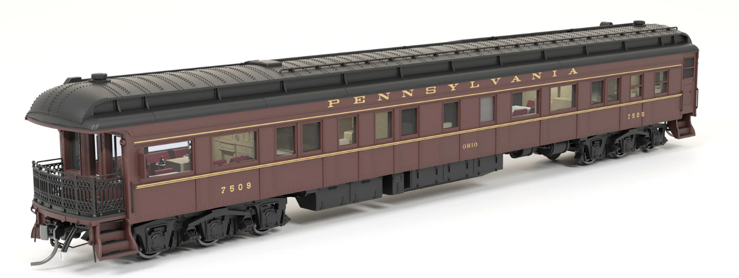 Broadway Limited HO 8974 Z74D Business Car, PRR 7509, "Ohio", 1950's Appearance