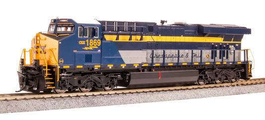 Broadway Limited BLI 9863 HO Scale GE ES44AC, CSX C&O Heritage Paint #1869 DCC-Ready