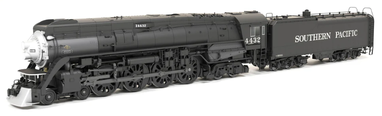 Broadway Limited Imports BLI 9834 HO Scale Steam Engine - Southern Pacific GS-4 4-8-4, #4432, Deskirted, Painted Black, No Trim on Pilot, Paragon4 Sound/DCC/DC, Smoke