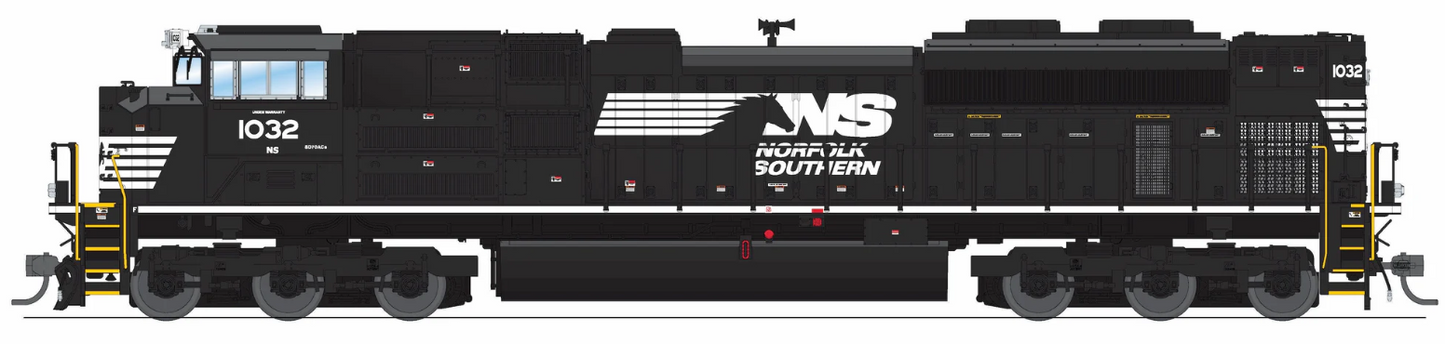 Broadway Limited Imports BLI SKU #9768 SD70ACe Norfolk Southern 1032, Paragon4 Sound/DC/DCC, w/ Smoke, HO