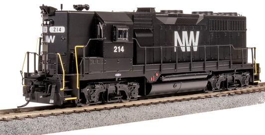 Broadway Limited BLI 8936 HO Scale - GP35 DCC/Sound Norfolk & Western Black w/ White, High Hood N&W #214